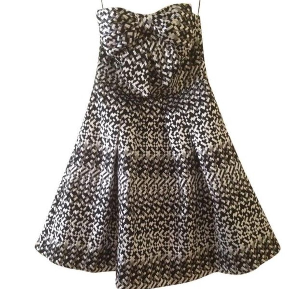 Black and White Anthropologie Cocktail Dress
